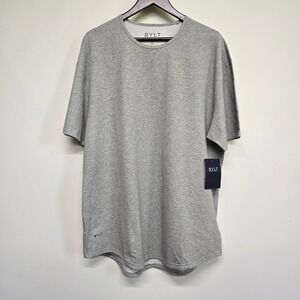 BYLT Drop-Cut Lux Mens 2XL Heather Grey Short Sleeve Tee Minimalist Athleisure